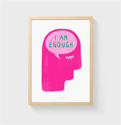 I am enough illustration print | inspirational wall art – Just Cool Design