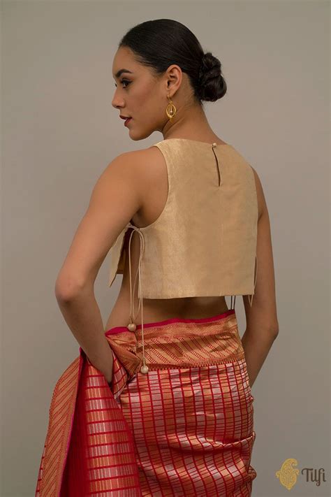 Gold Pure Tissue Blouse Tilfi