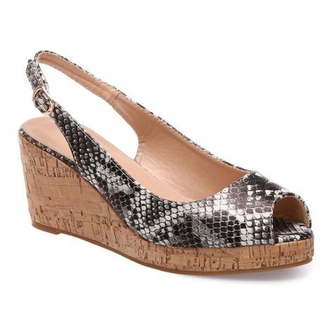 Sandales Python Compens Es En Li Ge Beige Cdiscount