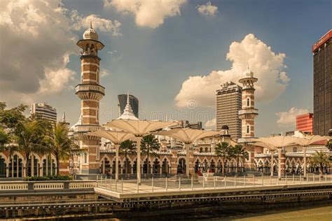 Masjid Jamek Mosque In The Center Of Kuala Lumpur Malaysia Editorial