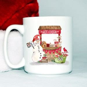 Hot Cocoa Snowman Png Christmas Sublimation Christmas Designs Rustic Christmas Png Christmas