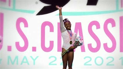 Us Gymnast Simone Biles First Woman To Land Complex Vault Trick Youtube