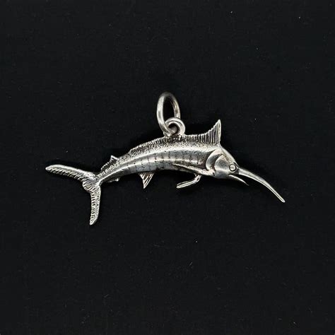 Retired HTF James Avery Sterling Silver Swordfish Cha Gem