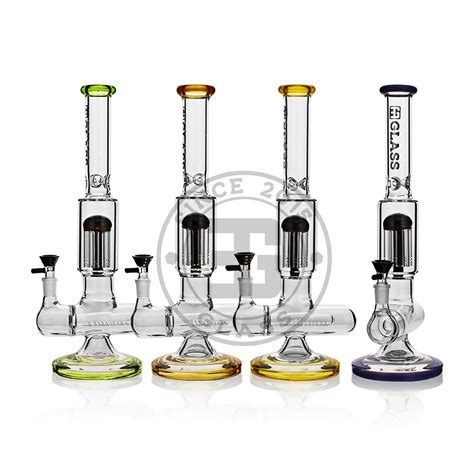 Esigo Eg Brand Inline Perc Dual Chamber Tree Perc Dab Oil Rig Tobacco Smoking Glass Water Pipe