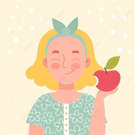 Cute Girl Smiling Vector Hd Png Images Cute Smiling Blonde Girl Eating