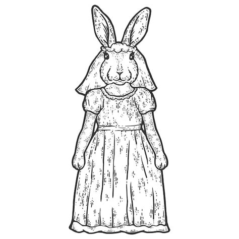 Premium Vector A Rabbit In A Dress