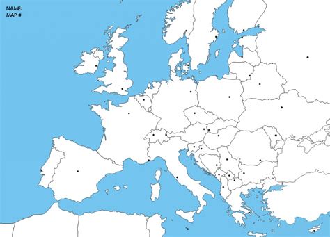 Europe Political Map Blank Printable Images