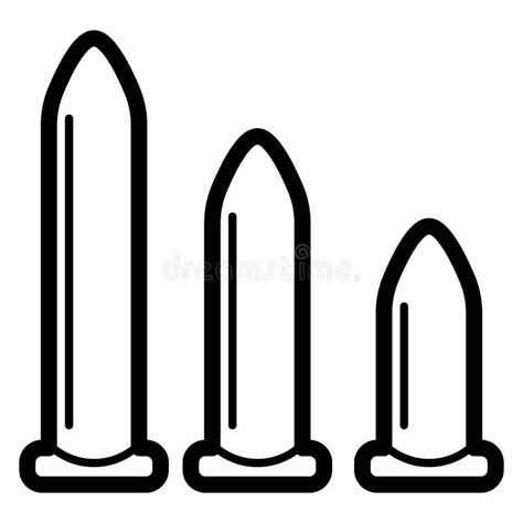 Different Sizes Of Dildos Vibrators Adult Sex Toys Silhouettes