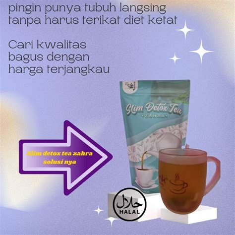 Jual Teh Pelangsing Slim Detox Tea Zahra Shopee Indonesia