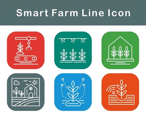 Smart Farm Vector Icon Set 20653594 Vector Art At Vecteezy