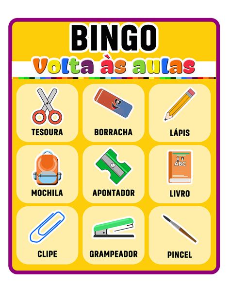 Bingo Volta S Aulas Atividades Pedag Gicas Descubra A Emo O Das