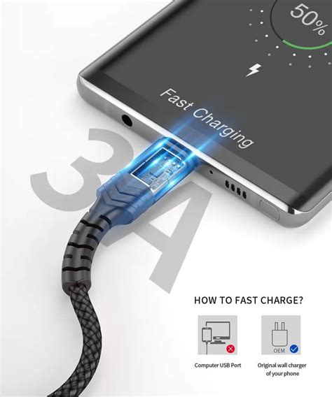 Jsaux Black Tpe 60w 3a Type C Fast Charging Cable Type C To Usb A Era Tablet