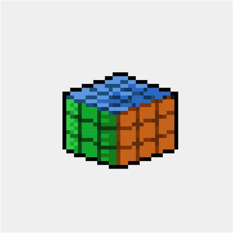 puzzle cube in pixel art style 20577560 Vector Art at Vecteezy