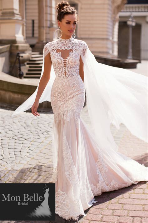 Regal Unique Lace Mermaid Wedding Dress Mon Belle Bridal