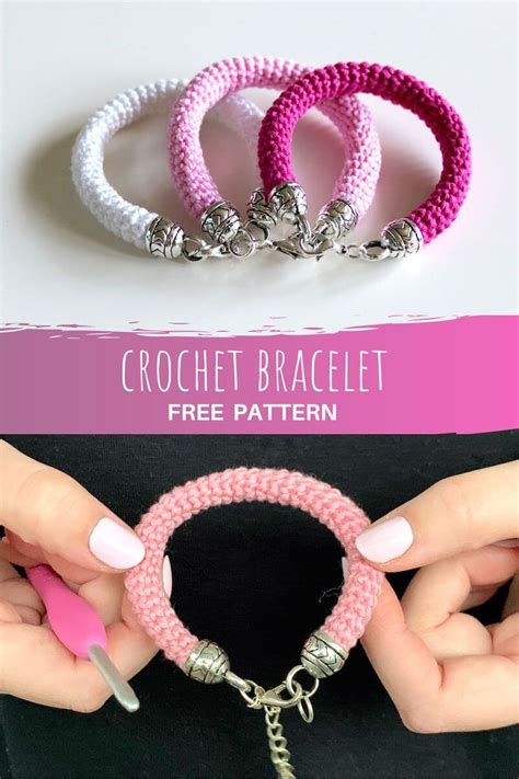 Crochet Bracelet Free Crochet Pattern By Wilmade