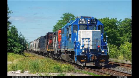 RAILREEL Railfanning Ingersoll Ontario CN VIA OSR June 23 2022 YouTube