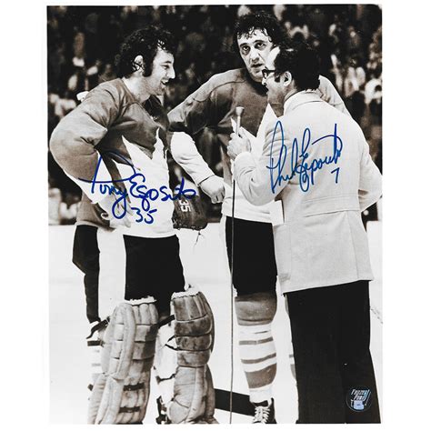 Phil Tony Esposito Autographed 1972 Summit Series 8X10 Photo NHL