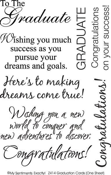 My Sentiments Exactly Rub Ons Graduation Cards Supplier Graduation