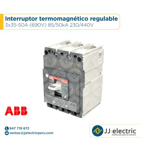 Interruptor Termomagn Tico Regulable X A V Abb