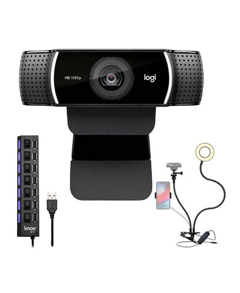 Logitech C922 Pro Stream Webcam 1080p Camera With Usb Hub And Selfie