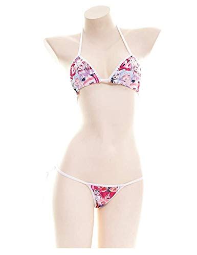 Ahegao Gezicht String Bikini Lolita Japanse Manga Sexy Lingerie Anime BH En String Set Zwembroek