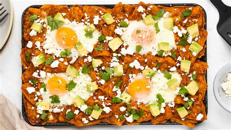 Sheet Pan Chilaquiles Rojos Recipe