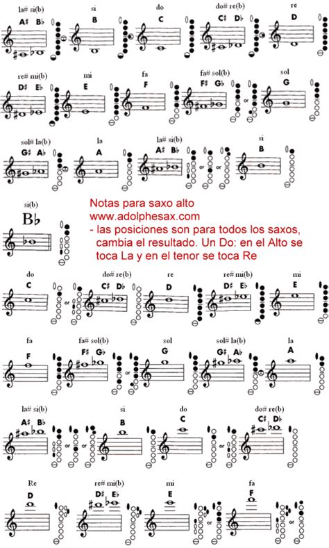 Posiciones Del Saxo Alto Saxo Alto Saxo Saxofón