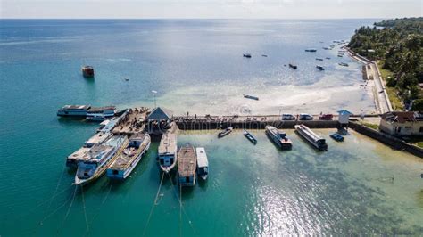 Aerial View from Jetty with Many Boat Docking Stock Image - Image of ...