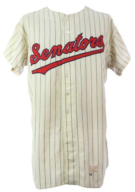 Lot Detail - 1968 Jim Miles Washington Senators Game Worn Home Jersey ...