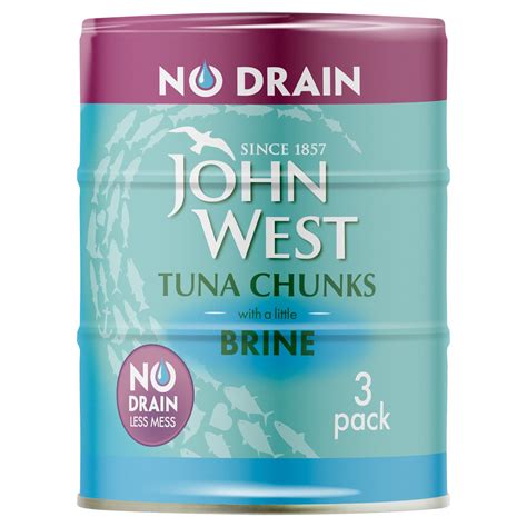 John West Tuna Chunks In Brine 3 X 110g Tinned Fish B M