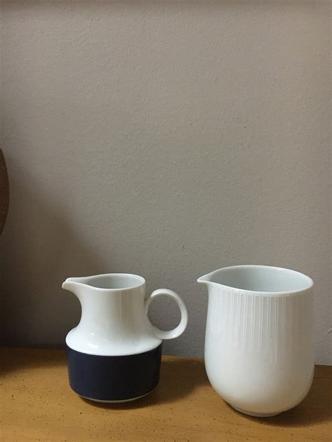 Vintage German Rosenthal Modern Creamers White Sleek Studio Etsy