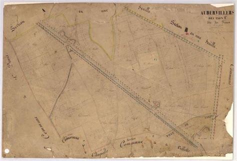 Cadastre napoléonien Aubervilliers Section C dite des Rieux