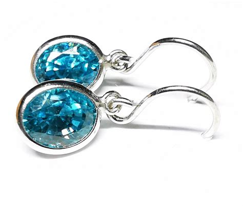 10k Natural Blue Zircon 2 8ct 1 03gm Earrings Able Auctions