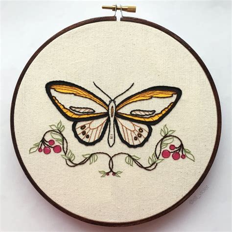 Birdwing Butterfly Beginner Hand Embroidery Pattern