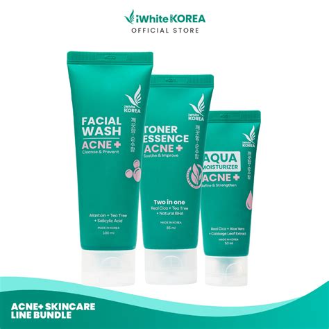 Iwhite Korea Acne Skincare Line Bundle Step Routine For Acne Prone