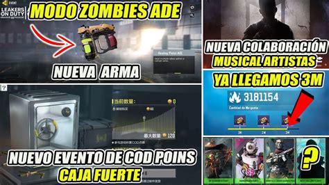 NUEVA ARMA ZOMBIES EVENTO DE CP COLABORACIÓN MUSICAL Y MÁS COD