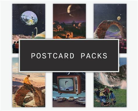 Collage Art Postcard Packs Vintage Style Post Cards Surreal - Etsy