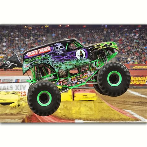 MQ1209 Grave Digger Monster Jam Custom Racing Car Print Hot Art Poster ...