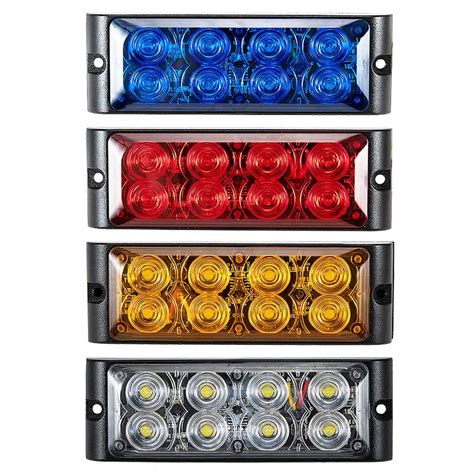 Red Blue Emergency LED Strobe Warning Lights For Police Car Fire Truck