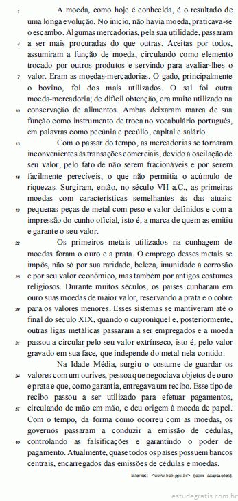 Julgue os próximos itens relativos às ideias expressas n