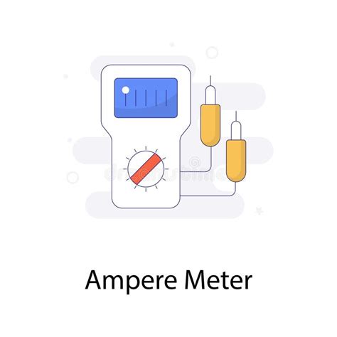 Ampere Meter Vector Fill Outline With Background Icon Style