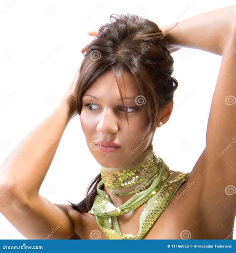 Beautiful Brunette Posing Stock Image Image Of Hairstyle 11166663