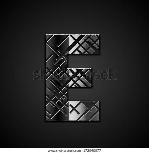 Vector Metal Alphabet Letter E Stock Vector Royalty Free 172540577