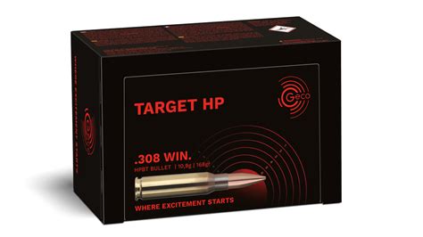 Cartuchos Geco Target HP 308 Winchester 168 Grains Target HP 50 Unidades