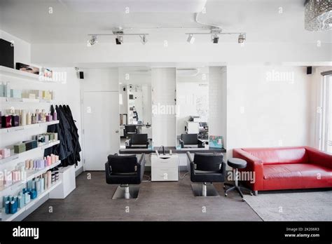 Interior Of Hair Salon Stock Photo Alamy