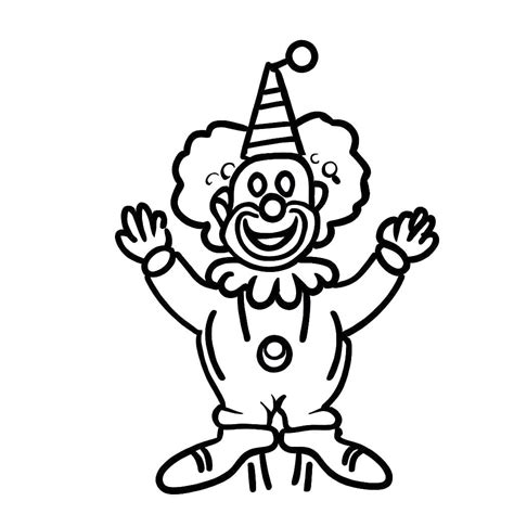 Coloriage Clown Facile Télécharger Et Imprimer Gratuit Sur