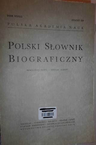 Polski S Ownik Biograficzny Zeszyt Ksi Ka Allegro