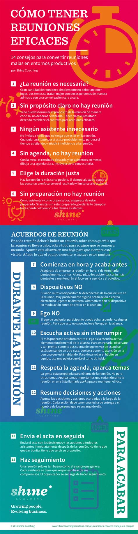 Infograf A Consejos Para Tener Reuniones Eficaces