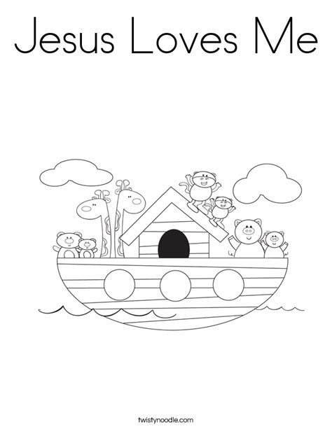 Jesus Loves Me Coloring Page Twisty Noodle