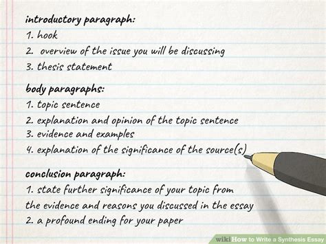 How To Write A Synthesis Essay 15 Steps With Pictures Wikihow